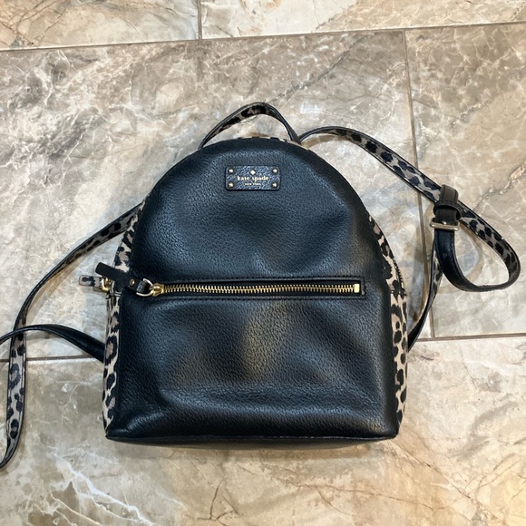 kate spade Handbags - Kate Spade Leather Leopard Print Backpack